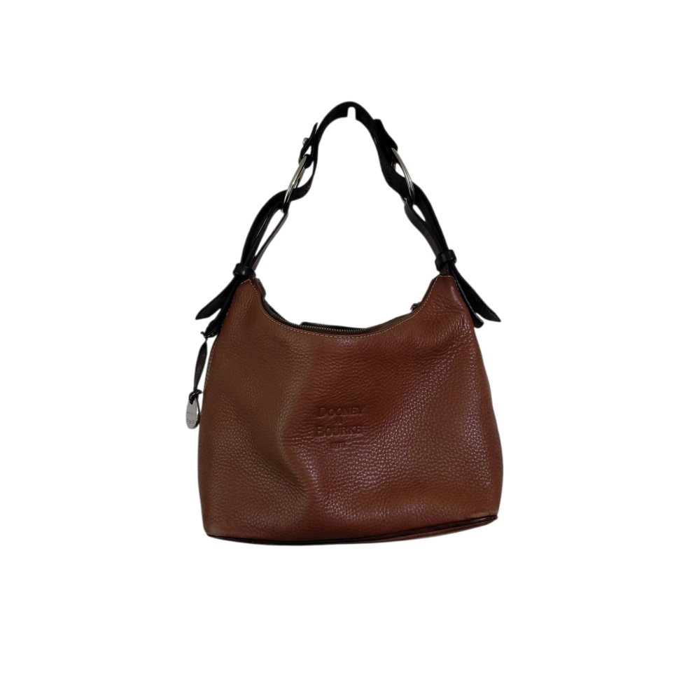 👜Dooney & Bourke Brown Pebbled Leather Shoulder Hobo